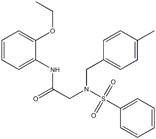 N-[2-(ethyloxy)phenyl]-2-[[(4-methylphenyl)methyl](phenylsulfonyl)amino]acetamide Struktur