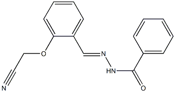 N'-[2-(cyanomethoxy)benzylidene]benzohydrazide Struktur