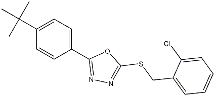 5-(4-tert-butylphenyl)-1,3,4-oxadiazol-2-yl 2-chlorobenzyl sulfide Struktur