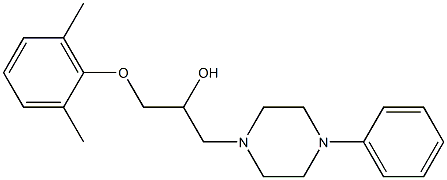 1-(2,6-dimethylphenoxy)-3-(4-phenyl-1-piperazinyl)-2-propanol Struktur