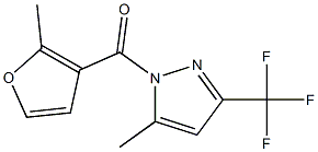 5-methyl-1-(2-methyl-3-furoyl)-3-(trifluoromethyl)-1H-pyrazole Struktur