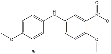 N-(3-bromo-4-methoxyphenyl)-4-methoxy-3-nitroaniline Struktur