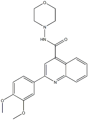 2-(3,4-dimethoxyphenyl)-N-(4-morpholinyl)-4-quinolinecarboxamide Struktur