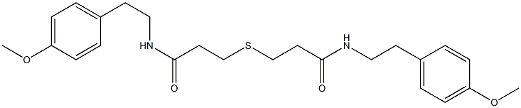 N-[2-(4-methoxyphenyl)ethyl]-3-[(3-{[2-(4-methoxyphenyl)ethyl]amino}-3-oxopropyl)sulfanyl]propanamide Struktur