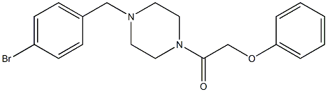 2-[4-(4-bromobenzyl)-1-piperazinyl]-2-oxoethyl phenyl ether Struktur