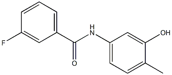 3-fluoro-N-(3-hydroxy-4-methylphenyl)benzamide Struktur