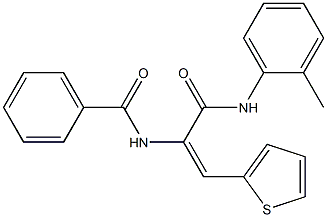 N-[2-(2-thienyl)-1-(2-toluidinocarbonyl)vinyl]benzamide Struktur