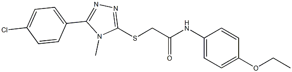 2-{[5-(4-chlorophenyl)-4-methyl-4H-1,2,4-triazol-3-yl]sulfanyl}-N-(4-ethoxyphenyl)acetamide Struktur