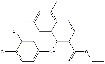 ethyl 4-(3,4-dichloroanilino)-6,8-dimethyl-3-quinolinecarboxylate Struktur