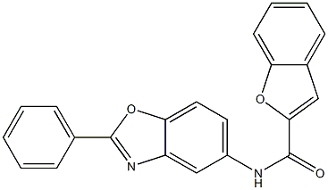 N-(2-phenyl-1,3-benzoxazol-5-yl)-1-benzofuran-2-carboxamide Struktur