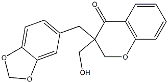 3-(1,3-benzodioxol-5-ylmethyl)-3-(hydroxymethyl)-2,3-dihydro-4H-chromen-4-one Struktur