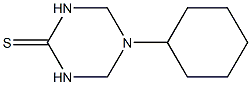 5-cyclohexyl-1,3,5-triazinane-2-thione Struktur