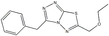 3-benzyl-6-(ethoxymethyl)[1,2,4]triazolo[3,4-b][1,3,4]thiadiazole Struktur