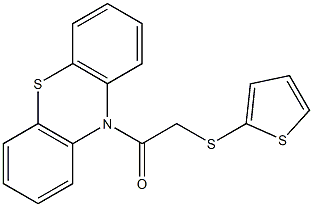 2-oxo-2-(10H-phenothiazin-10-yl)ethyl 2-thienyl sulfide Struktur