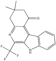 3,3-dimethyl-6-(trifluoromethyl)-2,3,4,7-tetrahydro-1H-indolo[2,3-c]quinolin-1-one Struktur