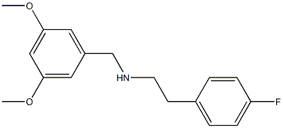 N-(3,5-dimethoxybenzyl)-2-(4-fluorophenyl)ethanamine Struktur