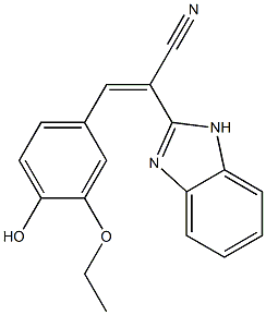 2-(1H-benzimidazol-2-yl)-3-(3-ethoxy-4-hydroxyphenyl)acrylonitrile Struktur