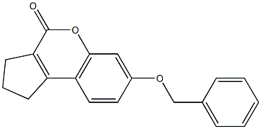 7-(benzyloxy)-2,3-dihydrocyclopenta[c]chromen-4(1H)-one Struktur