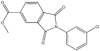 methyl 2-(3-chlorophenyl)-1,3-dioxoisoindoline-5-carboxylate Struktur