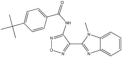 4-tert-butyl-N-[4-(1-methyl-1H-benzimidazol-2-yl)-1,2,5-oxadiazol-3-yl]benzamide Struktur