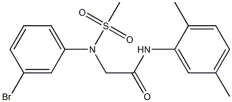 2-[3-bromo(methylsulfonyl)anilino]-N-(2,5-dimethylphenyl)acetamide Structure