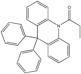 9,9-diphenyl-10-propionyl-9,10-dihydroacridine Struktur