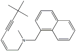 (Z)-N-(6,6-Dimethyl-2-hepten-4-ynyl)-N-methyl-1-naphthylmethylamine. Struktur