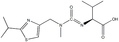 N-[[Methyl [[2-(1-methylethyl)-4-thiazolyl] methyl] amino] carbonyl]-L-valine. Struktur