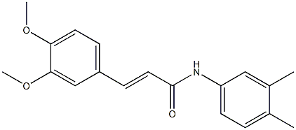 (E)-3-(3,4-dimethoxyphenyl)-N-(3,4-dimethylphenyl)-2-propenamide Struktur