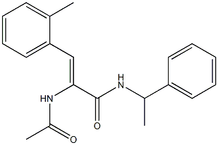 (Z)-2-(acetylamino)-3-(2-methylphenyl)-N-(1-phenylethyl)-2-propenamide Struktur