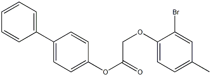 [1,1'-biphenyl]-4-yl 2-(2-bromo-4-methylphenoxy)acetate Struktur