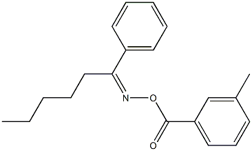 N-[(3-methylbenzoyl)oxy]-N-[(Z)-1-phenylhexylidene]amine Struktur