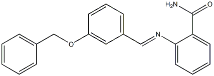 2-({(E)-[3-(benzyloxy)phenyl]methylidene}amino)benzamide Struktur