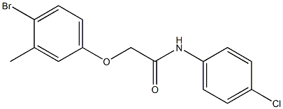 2-(4-bromo-3-methylphenoxy)-N-(4-chlorophenyl)acetamide Struktur