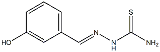 2-[(E)-(3-hydroxyphenyl)methylidene]-1-hydrazinecarbothioamide Struktur