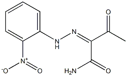 2-[(Z)-2-(2-nitrophenyl)hydrazono]-3-oxobutanamide Struktur