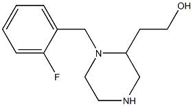 2-[1-(2-fluorobenzyl)-2-piperazinyl]-1-ethanol Struktur