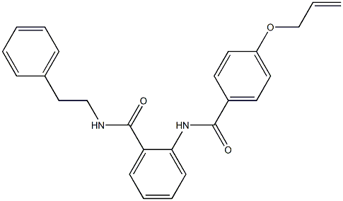 2-{[4-(allyloxy)benzoyl]amino}-N-phenethylbenzamide Struktur