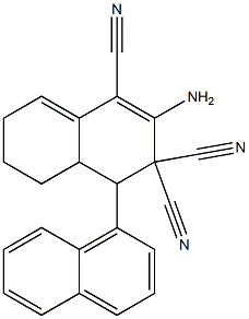 2-amino-4-(1-naphthyl)-4a,5,6,7-tetrahydro-1,3,3(4H)-naphthalenetricarbonitrile Struktur