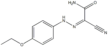 2-cyano-2-[(Z)-2-(4-ethoxyphenyl)hydrazono]acetamide Struktur