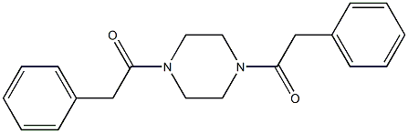 2-phenyl-1-[4-(2-phenylacetyl)-1-piperazinyl]-1-ethanone Struktur