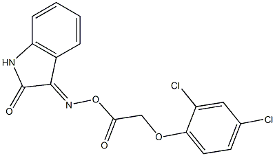 3-({[2-(2,4-dichlorophenoxy)acetyl]oxy}imino)-1H-indol-2-one Struktur