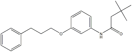 3,3-dimethyl-N-[3-(3-phenylpropoxy)phenyl]butanamide Struktur