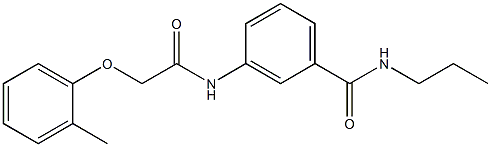 3-{[2-(2-methylphenoxy)acetyl]amino}-N-propylbenzamide Struktur