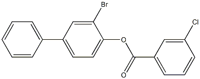 3-bromo[1,1'-biphenyl]-4-yl 3-chlorobenzoate Struktur