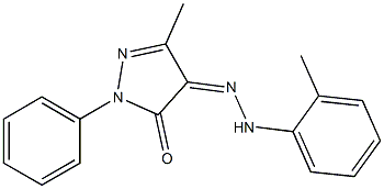 3-methyl-1-phenyl-1H-pyrazole-4,5-dione 4-[N-(2-methylphenyl)hydrazone] Struktur