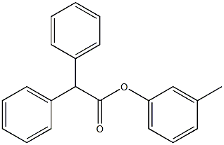 3-methylphenyl 2,2-diphenylacetate Struktur