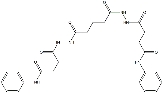 4-(2-{5-[2-(4-anilino-4-oxobutanoyl)hydrazino]-5-oxopentanoyl}hydrazino)-4-oxo-N-phenylbutanamide Struktur