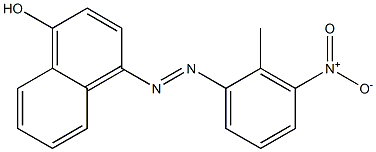 4-[(E)-2-(2-methyl-3-nitrophenyl)diazenyl]-1-naphthol Struktur