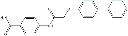 4-{[2-([1,1'-biphenyl]-4-yloxy)acetyl]amino}benzamide Struktur